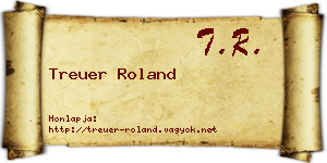 Treuer Roland névjegykártya